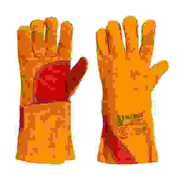 Краги спилковые пятипалые с подкладкой STRONG/РУсский Лев (без марок)