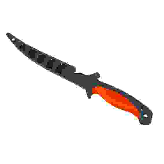 Нож разделочный филейный, с чехлом, 27,3см, нерж.сталь, пластик, ПВХ ЕРМАК