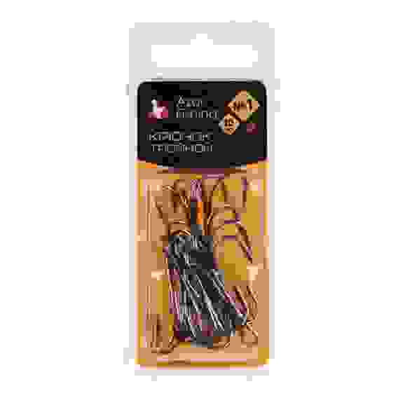 Набор крючков тройных №4,2,1 черный никель 10 шт AZOR FISHING