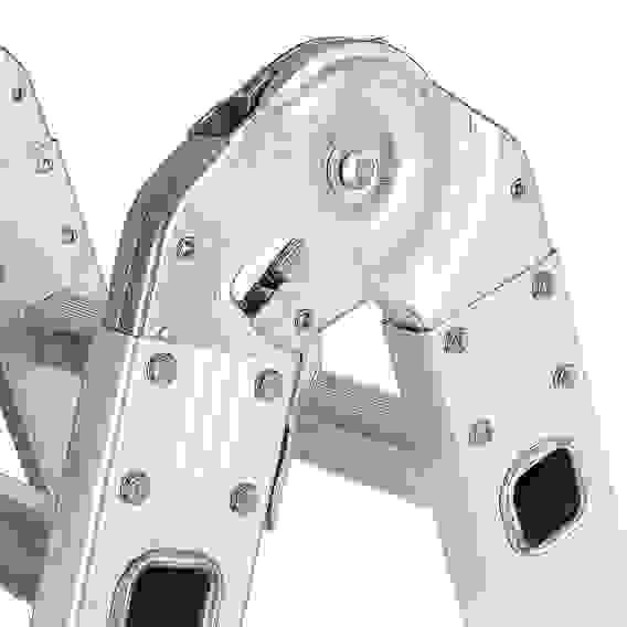 Лестница-трансформер (макс.нагрузка 150кг) алюминий, 4 секции по 4 ступени,4х4,профиль 1,2мм ЕРМАК