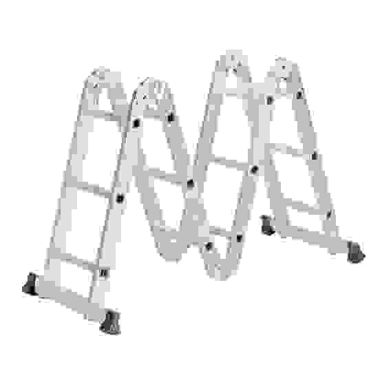 Лестница-трансформер (макс.нагрузка 150кг) алюминий, 4 секции по 3 ступени,4х3,профиль 1,2мм ЕРМАК