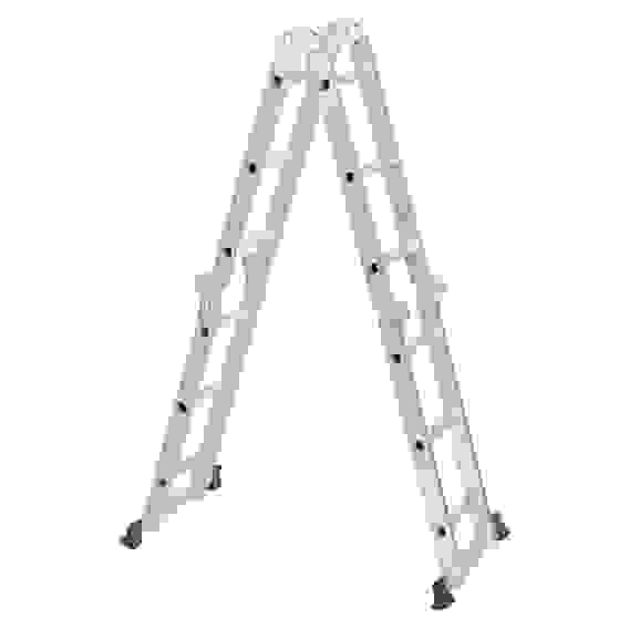 Лестница-трансформер (макс.нагрузка 150кг) алюминий, 4 секции по 3 ступени,4х3,профиль 1,2мм ЕРМАК