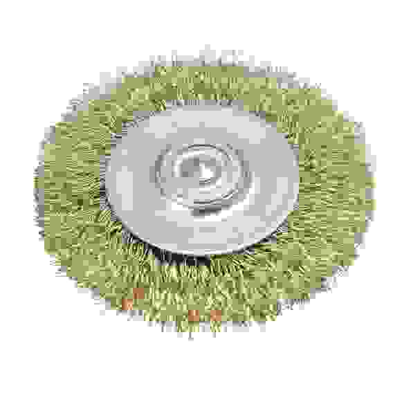 Щетка дисковая для дрели, витая латунированная стальная проволока 0,3мм, 75мм PROFI ЕРМАК