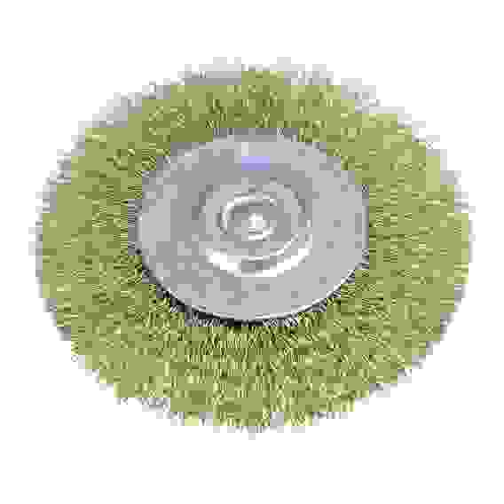 Щетка дисковая для дрели, витая латунированная стальная проволока 0,3мм, 100мм PROFI ЕРМАК