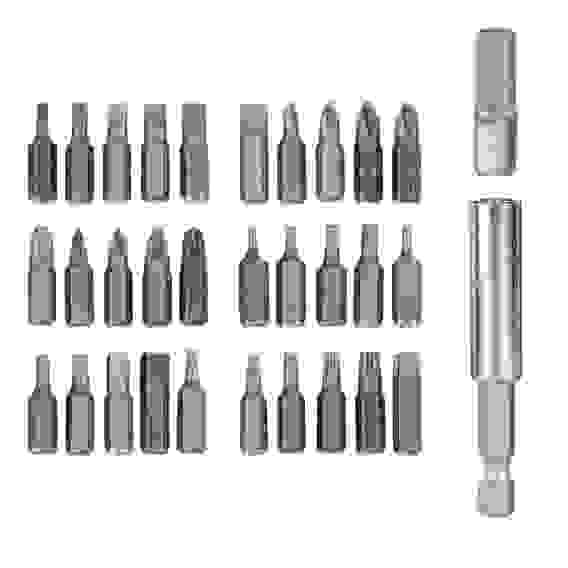 Набор отвертка-адаптер с битами, АБС пластик, сталь ЕРМАК