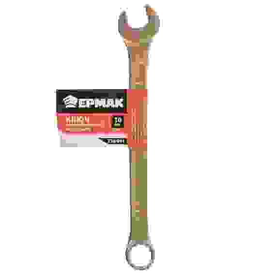 Ключ рожково-накидной, 10мм, желтый цинк ЕРМАК