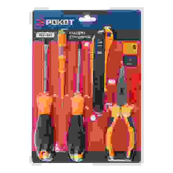 Набор 5 предметов: PH5,5х95мм+SL5,5х95мм, нож 18мм,тестер напряжения, тонкогубцы РОКОТ