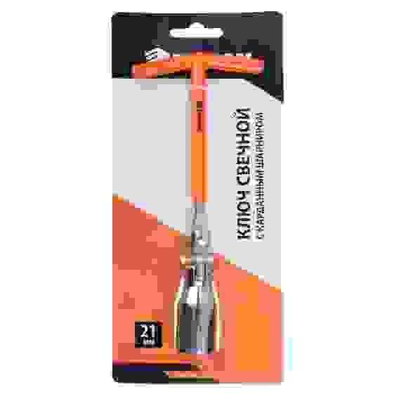 Ключ свечной, с карданным шарниром, 21 мм, матовый усиленный TP006 ЕРМАК