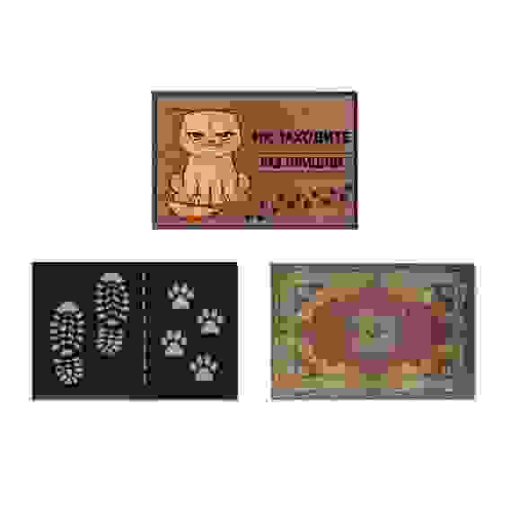 Коврик придверный, полиэстер, 38х58 см, 3 дизайна VETTA