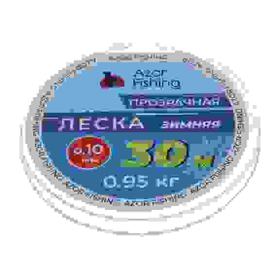 Леска зимняя, 30м, 0,10мм, 0,95кг, прозрачная AZOR FISHING