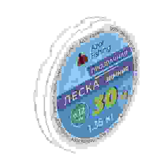 Леска зимняя, 30м, 0,12мм, 1,35кг, прозрачная AZOR FISHING