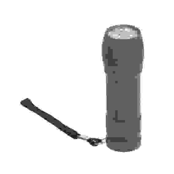 Фонарь мини, прорезиненное покрытие, 9 LED, 1 режим, 3хААА ЕРМАК