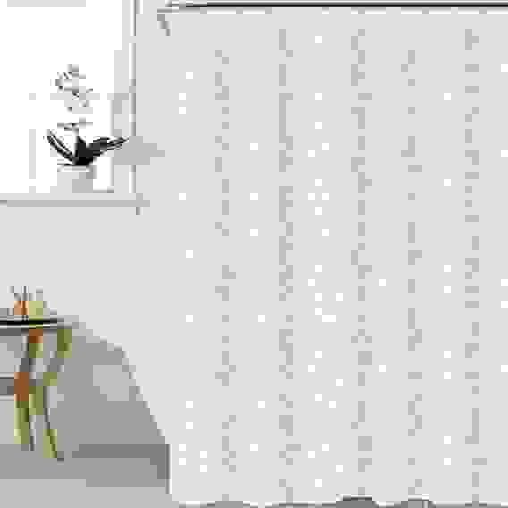 Штора для ванной 180x180см LACE белый, ПЕВА, SWC-50-23