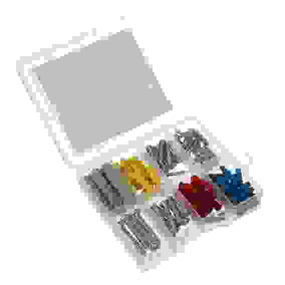 Набор металлических шурупов с дюбелями на 106шт ЕРМАК