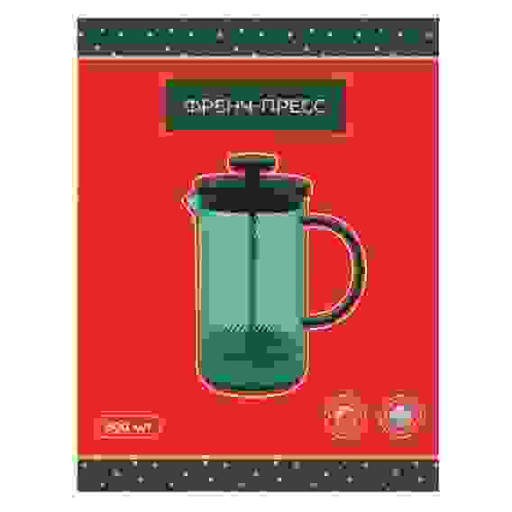 Френч-пресс 600мл, жаропрочное стекло Новогодняя коллекция Щелкунчик