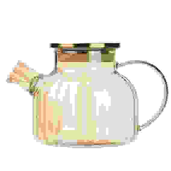 Чайник заварочный 1000мл, стекло, нерж.сталь Кантри SATOSHI