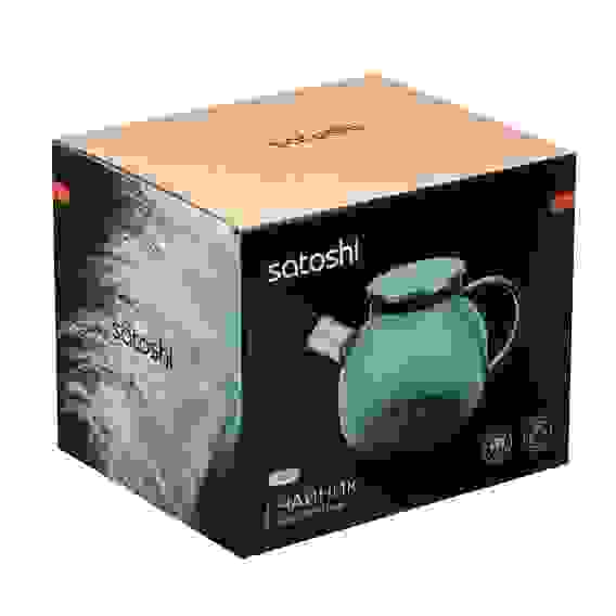 Чайник заварочный 1000мл, стекло, нерж.сталь Графит SATOSHI