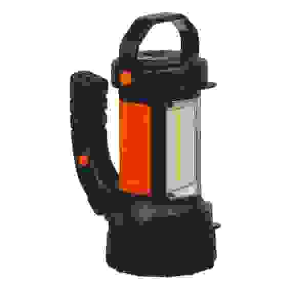 Фонарь прожектор,1LED+1COB, аккумулятор 2400мАч,USB, 91х137х175 мм, пластик, красный свет ЕРМАК