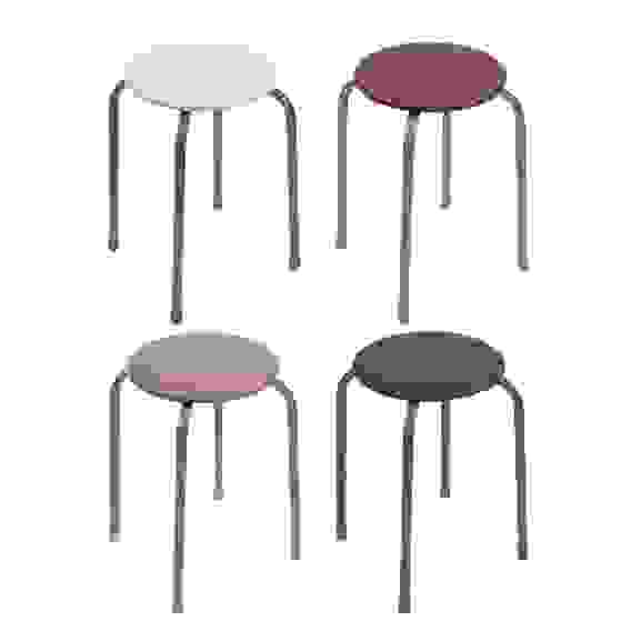 Табурет круг, металл, МДФ, мягкое сиденье, h47см, d29см, ТБ3 НИКА