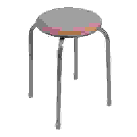 Табурет круг, металл, МДФ, мягкое сиденье, h47см, d29см, ТБ3 НИКА