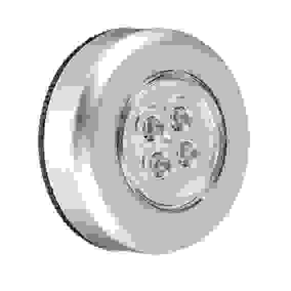 Светильник точечный нажимной, 6,5см, 3xААА, 4 LED, пластик FORZA