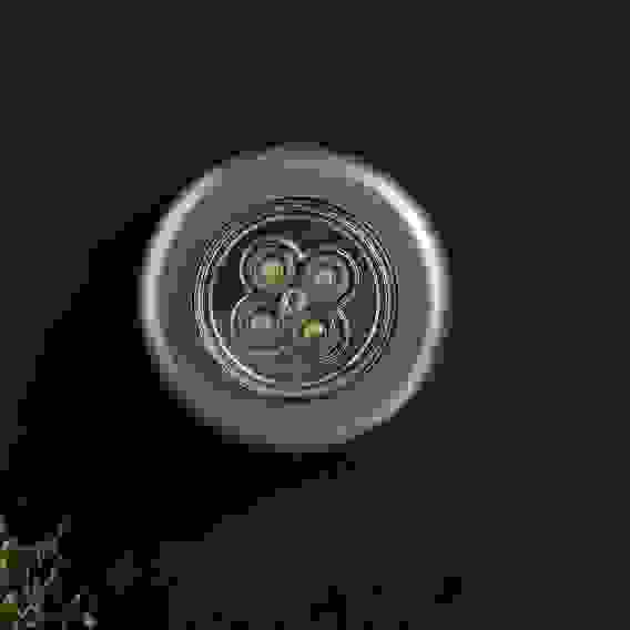 Светильник точечный нажимной, 6,5см, 3xААА, 4 LED, пластик FORZA