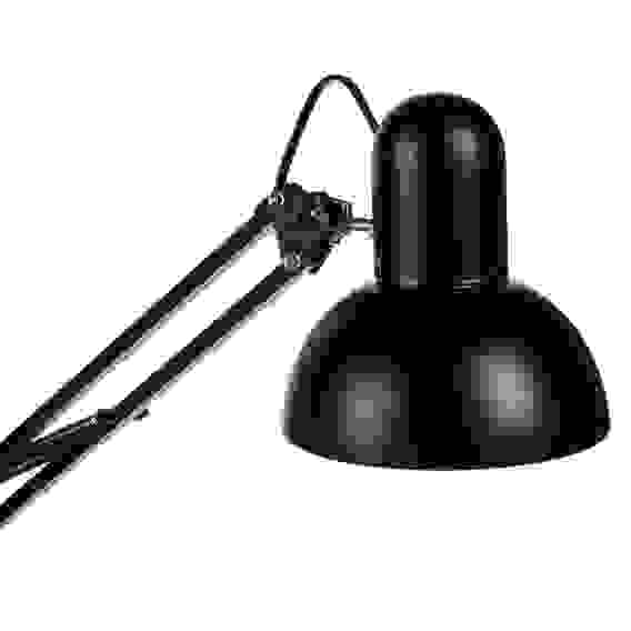 Светильник настольный Лунд Е27,60Вт,230В,85см, струбцина,подставка,каб.140см,металл,черный BY