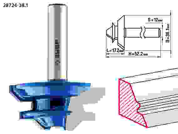 Фреза кром. для углового сращивания, 38.1x14мм, Профессионал ЗУБР