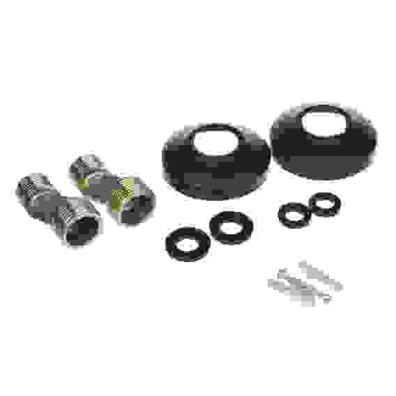 Смеситель для ванны с душем, короткий излив, картридж 35мм, нерж. сталь, черный, SS09-M132 СоюзКран