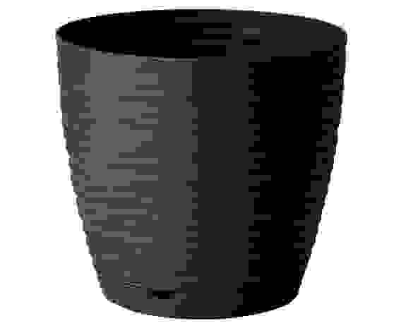 Горшок для цветов 2,6л,d=17,7см,поддон,Saffron черный,221610230/02/Homver