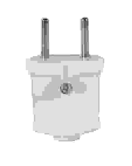 Вилка б/з(белая) прямая 6А 250В Вихрь