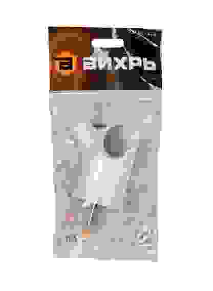 Вилка с/з(белая) угловая с ушком 16А 250В Вихрь