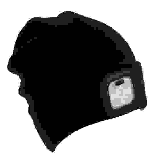 Шапка акрил с фонарем налобным, 22,5х19 см, LED, 3 режима, 400лм, 200 мАч, USB AZOR FISHING