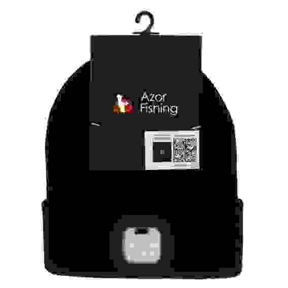 Шапка акрил с фонарем налобным, 22,5х19 см, LED, 3 режима, 400лм, 200 мАч, USB AZOR FISHING