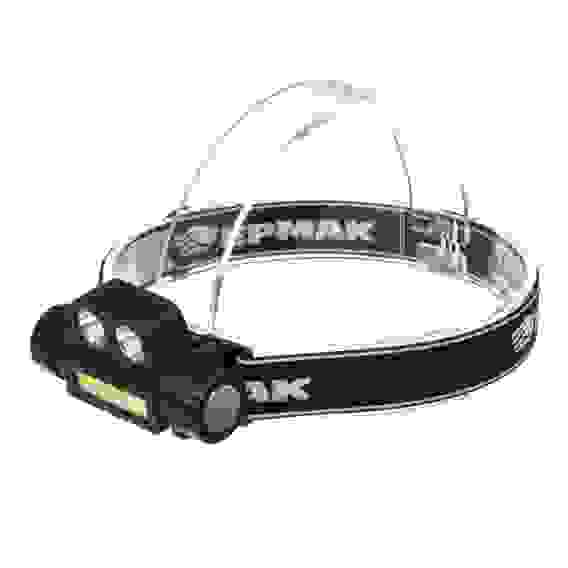 Фонарь налобный, COB LED, 2 режима, 800мАч, зарядка USB, пластик, 92х35х45 мм ЕРМАК