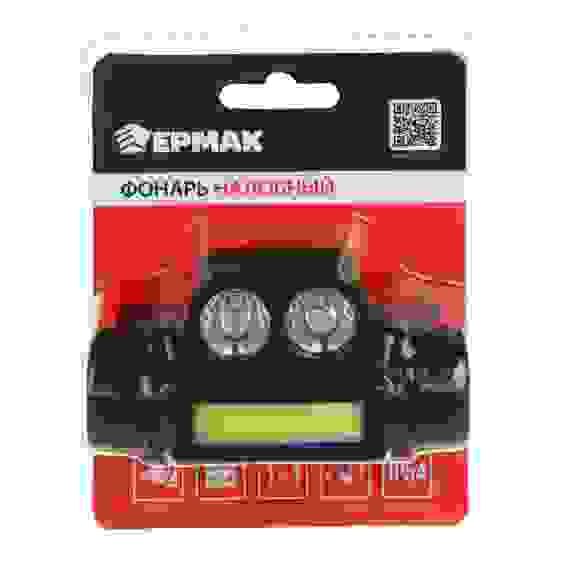 Фонарь налобный, COB LED, 2 режима, 800мАч, зарядка USB, пластик, 92х35х45 мм ЕРМАК