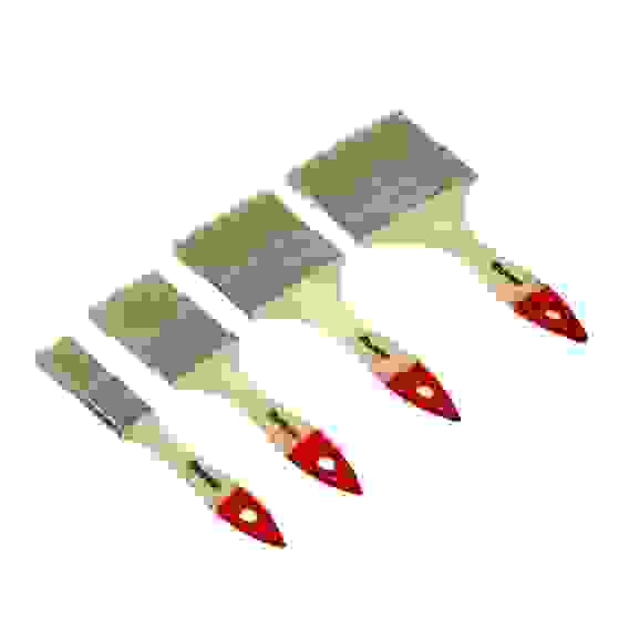 Набор 4х малярных флейцевых кистей смешанный ворс: 25/50/70/100мм ЕРМАК