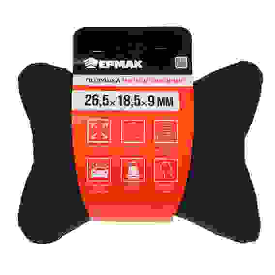 Подушка на подголовник косточка, 26,5x18,5x9см, черный ЕРМАК