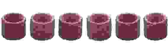 Набор абразивных шлифовальных втулок 6 шт, 12.5 мм, L-12.7, P 80, ЗУБР