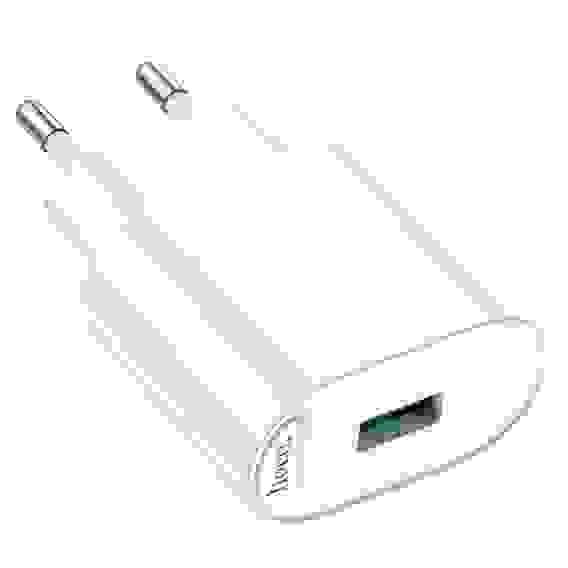 Зарядное устройство модель C109A, USB-A QC 20W, цвет: белый hoco.