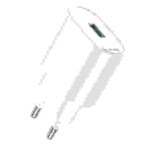 Зарядное устройство модель C109A, USB-A QC 20W, цвет: белый hoco.