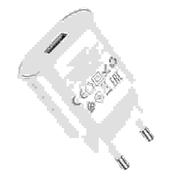 Зарядное устройство модель C109A, USB-A QC 20W, цвет: белый hoco.