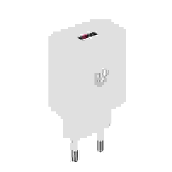 Сетевое зарядное устройство Jupiter 18 Вт, USB-A, QC, 110-240В,50-60Гц, пластик, белый BY