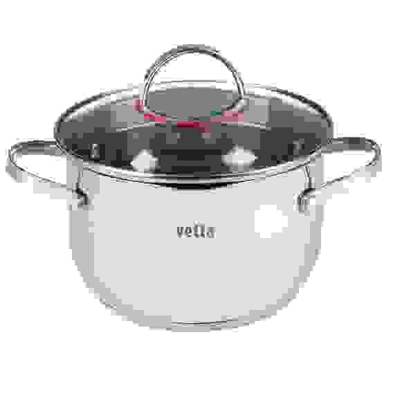 Кастрюля 18х11,5см, 2,7л, со стекл. крышкой, индукция Бирмингем VETTA