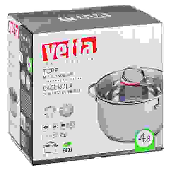 Кастрюля 22х13,5см, 4,8л, со стекл. крышкой, индукция Бирмингем VETTA
