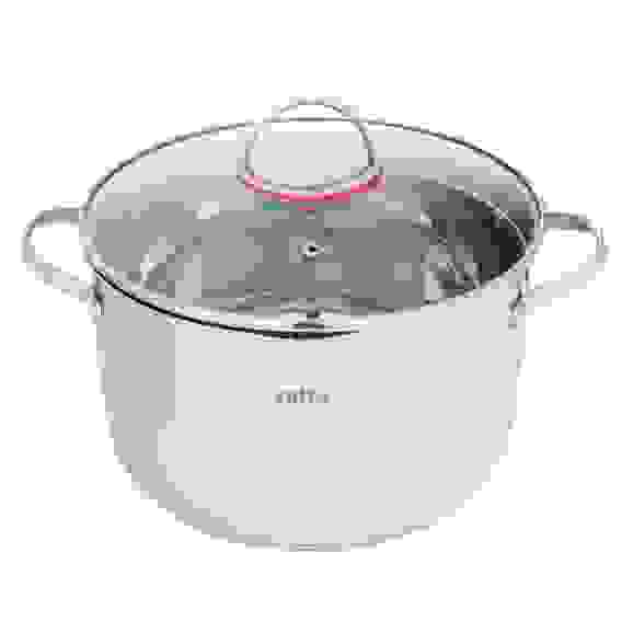 Кастрюля 24х14,5см, 6,3л, со стекл. крышкой, индукция Бирмингем VETTA