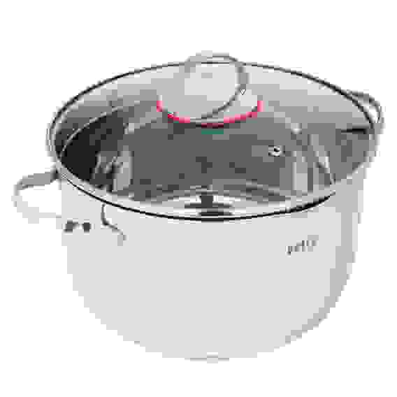 Кастрюля 24х14,5см, 6,3л, со стекл. крышкой, индукция Бирмингем VETTA