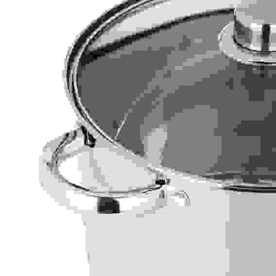 Кастрюля 24х20см, 9,0л, со стекл. крышкой, индукция Орландо VETTA