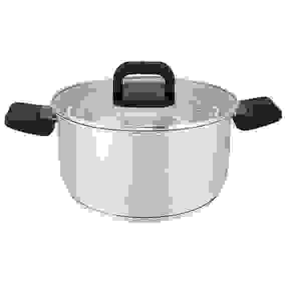 Кастрюля 24х13,5см. 6,5л. со стекл. крышкой, индукция Манн SATOSHI