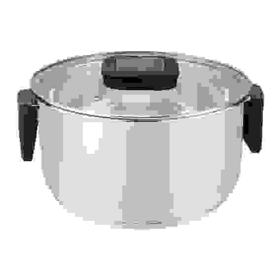 Кастрюля 24х13,5см. 6,5л. со стекл. крышкой, индукция Манн SATOSHI